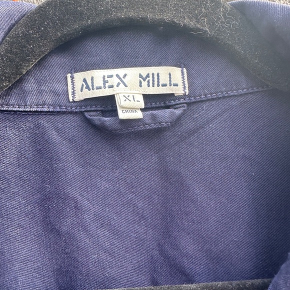 Alex Mill standard long sleeve jumpsuit, Blue Long sleeve utility size XL - Picture 2 of 6